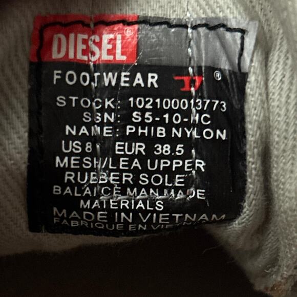 VINTAGE Diesel Suede + Canvas Sneakers | Women’s Size 8 | Y2K - Picture 5 of 8